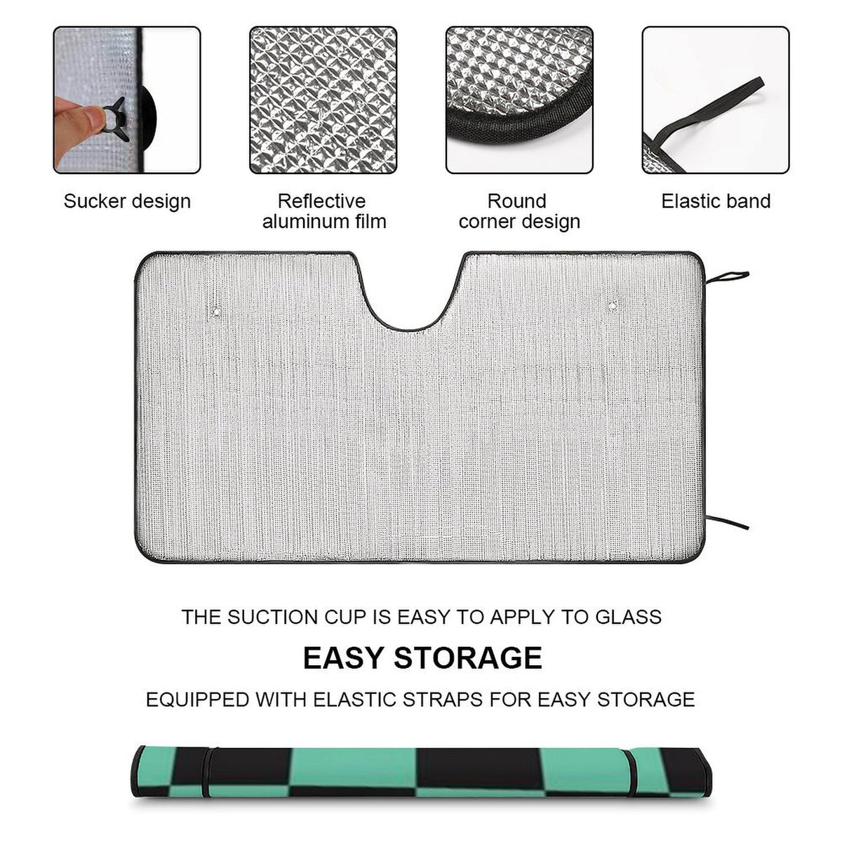 Foldable Reflective Car Windshield Sun Shade Cover I537255