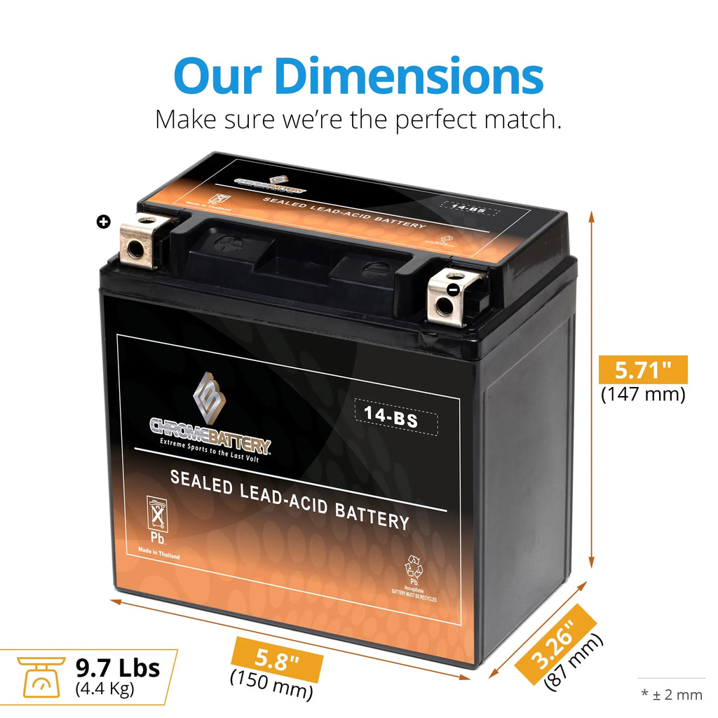 ATV Battery Ytx14-Bs Q543