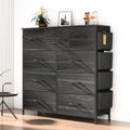 Brown 10 Drawer Fabric Dresser B287