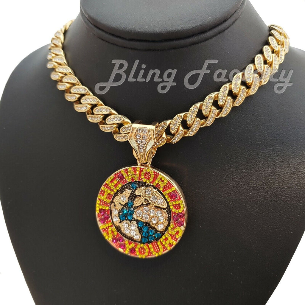 Iced Cuban Box Lock Chain Necklace D911349