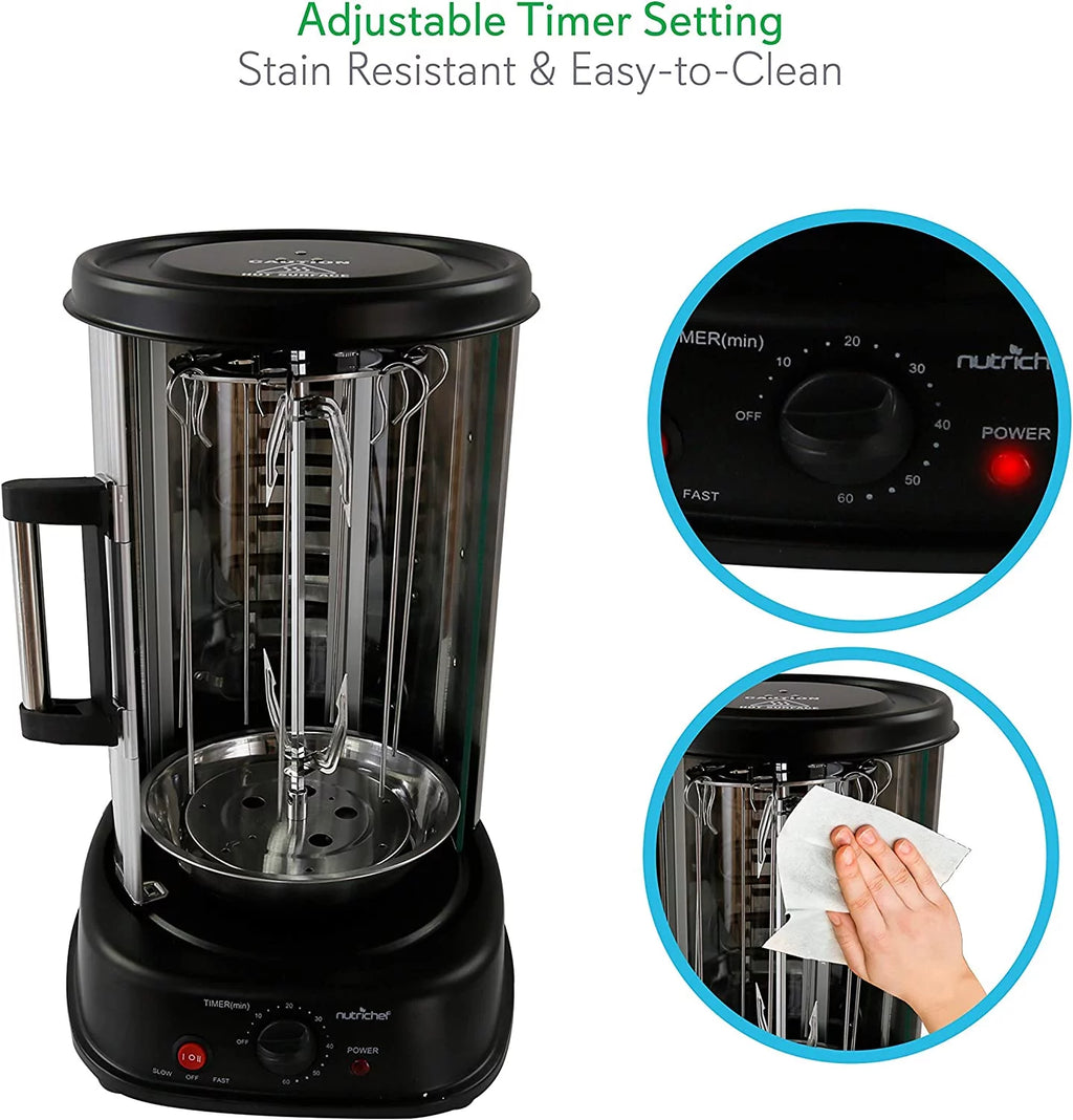 Countertop Vertical Rotating Oven with Heat Resistant Door K364