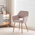 Grey Faux Fur Side Chair with Wood Metal Legs A856958