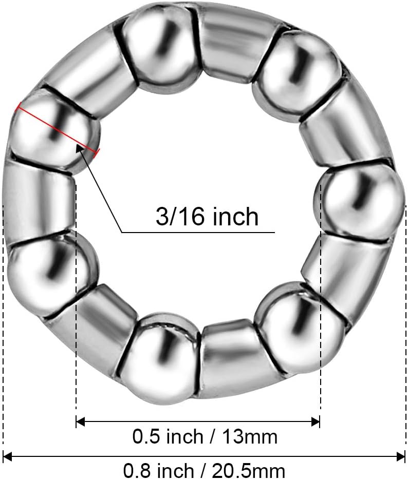 4 Pcs 3/16 inch x 7 Balls Bicycle Wheel Bearing Retainer L626735