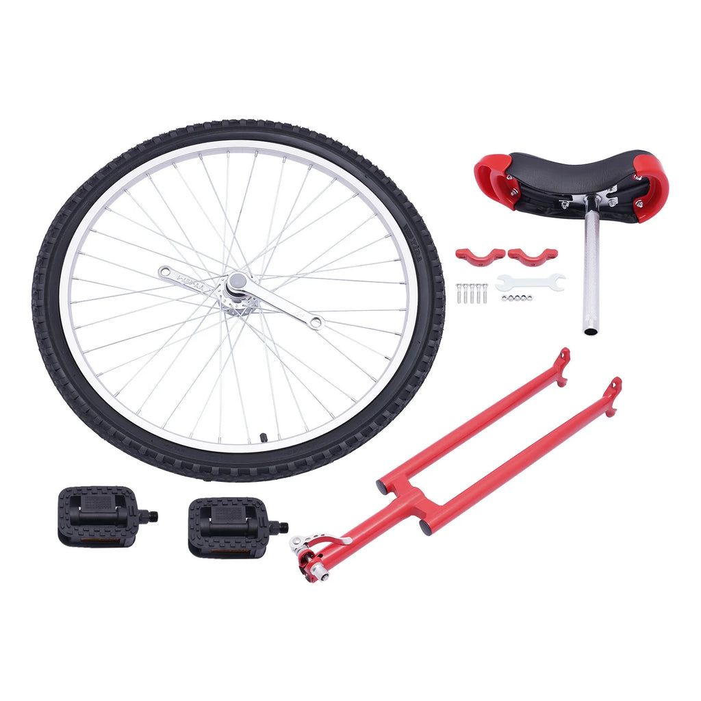 16 Inch Wheel Unicycle Height Adjustable Red O987582