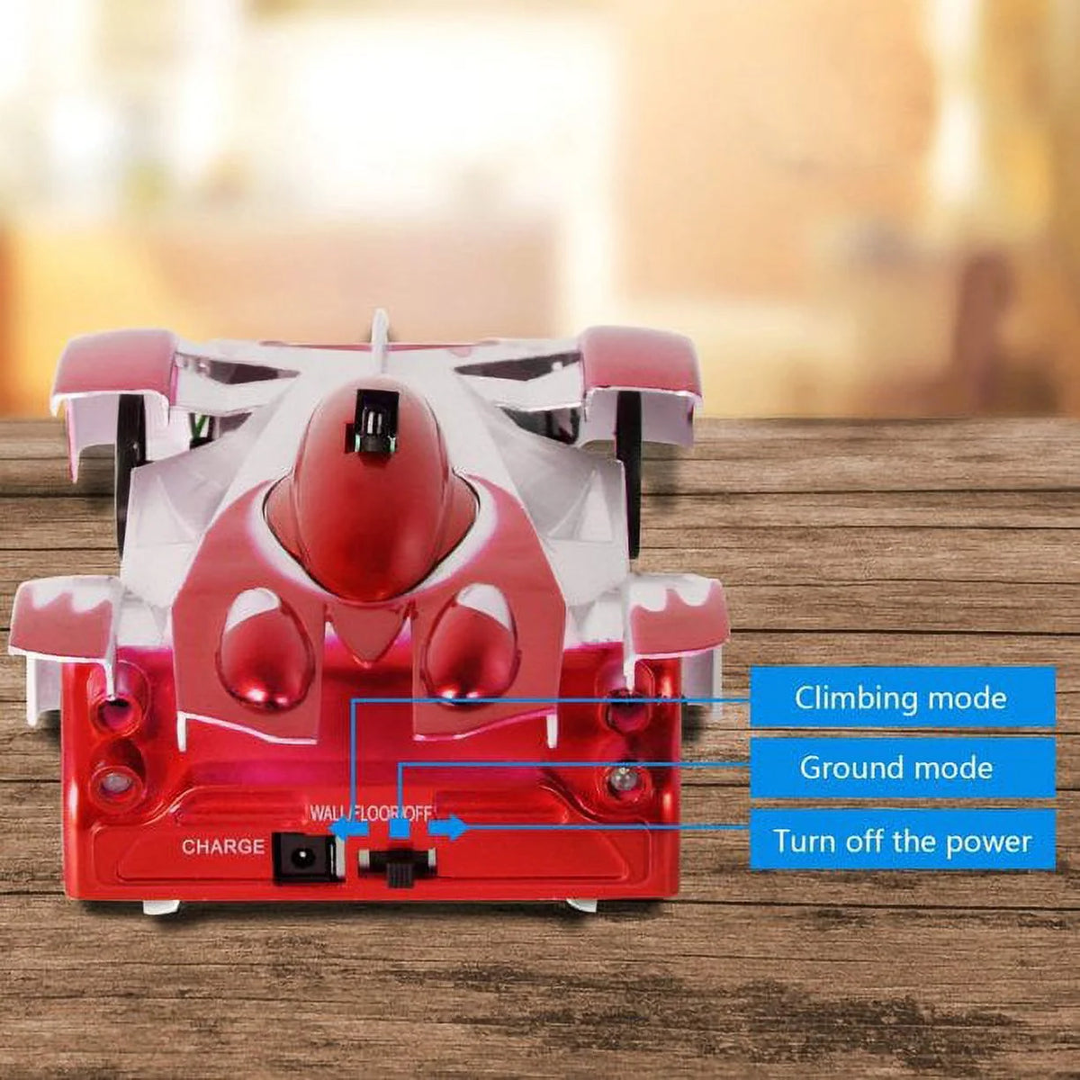 Red Rechargeable RC Stunt Car Toy V82245