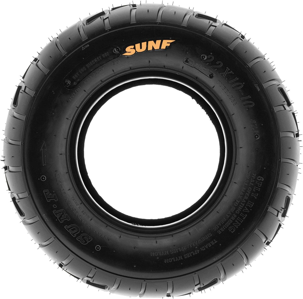 Set of 4 ATV UTV Flat Track Tires 19x6-10 Front & 20x10-9 Rear, 6 PR, Tubeless O33026