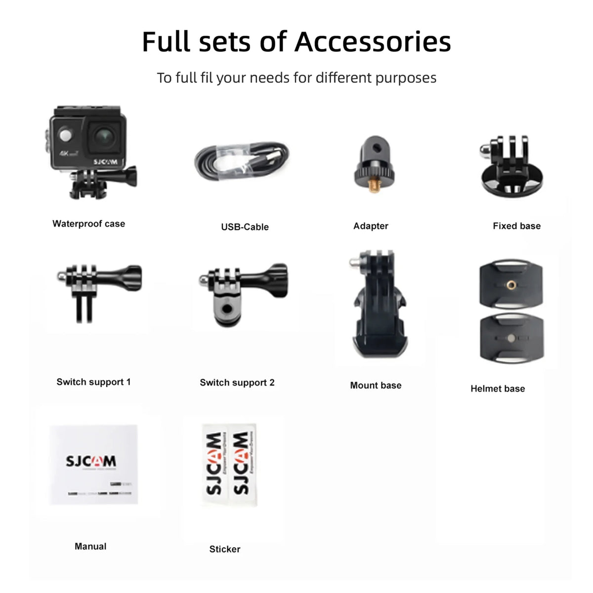 Waterproof Case with 2-inch IPS Screen for Sj4000air Camera B281