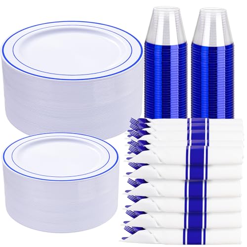 350-Piece Gold Disposable Plates and Cutlery Set O736990