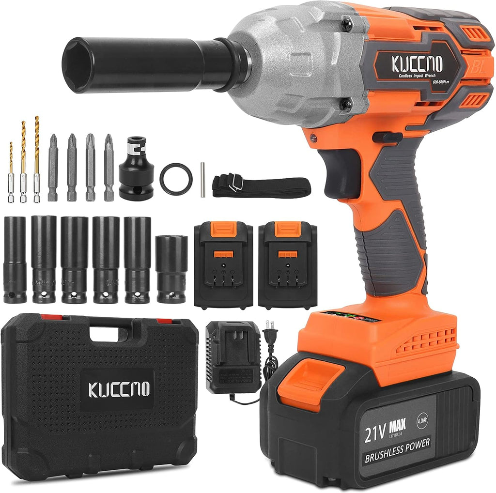 21V Cordless Impact Wrench Kit 4.0Ah Li-ion Battery L609595
