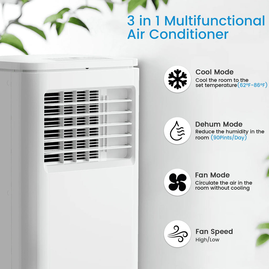 8000 BTU Portable Indoor Air Conditioner with Remote Control L565