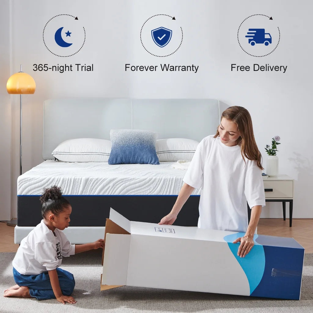 Queen 10 Gel Memory Foam Mattress E4361
