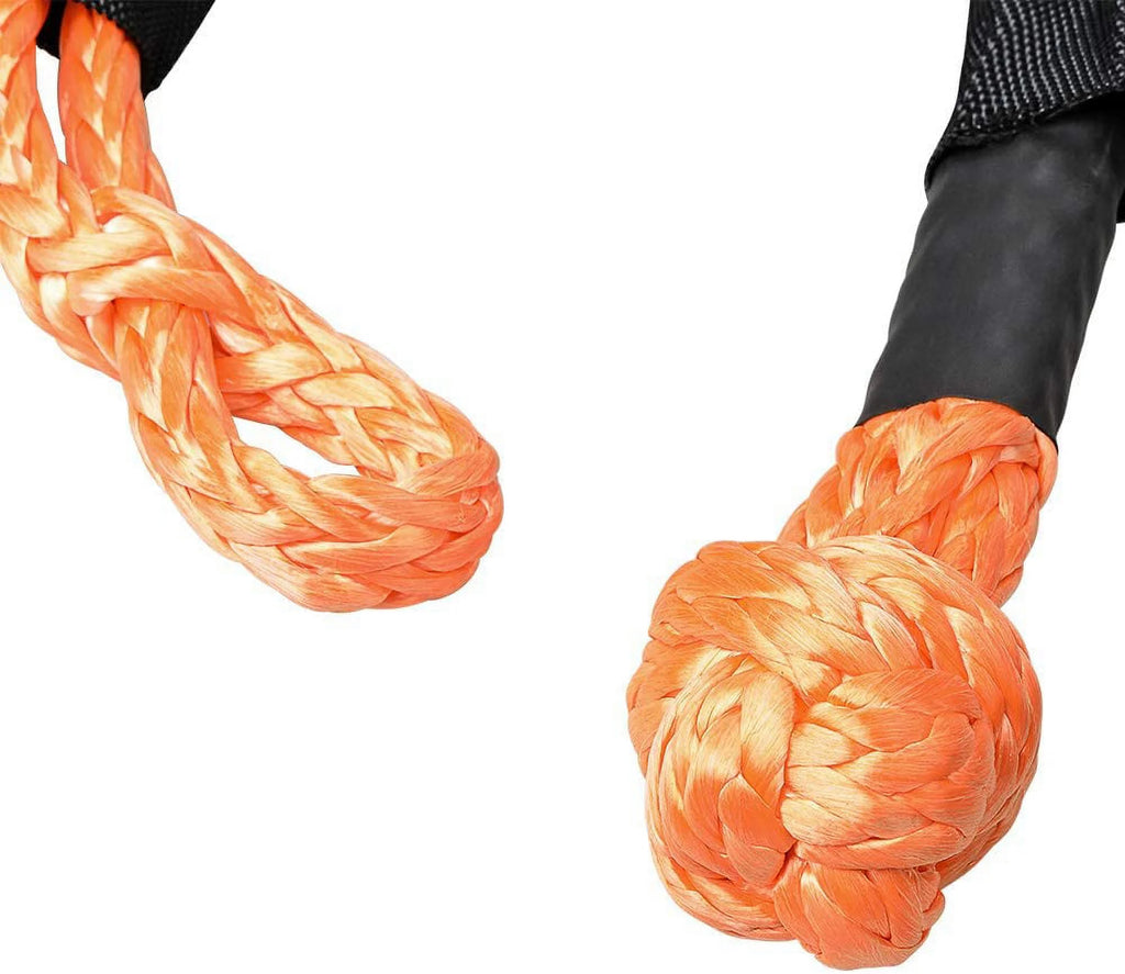 Orange 1/2" Soft Shackle Synthetic Rope with Protective Sleeve S15250