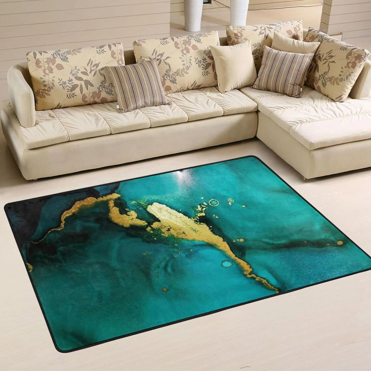 Green Marble Area Rug W534384