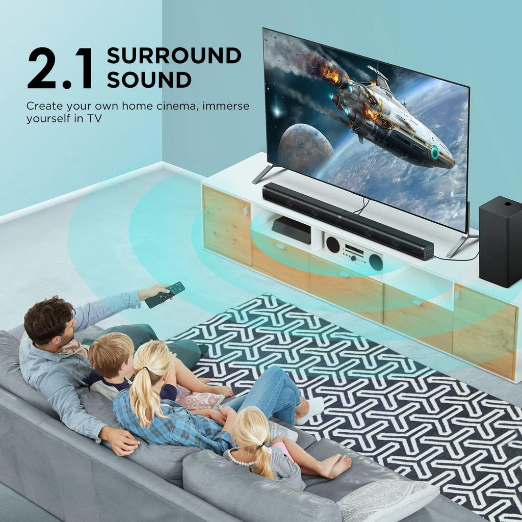 Black 2.1 Channel Sound Bar with Subwoofer L99390
