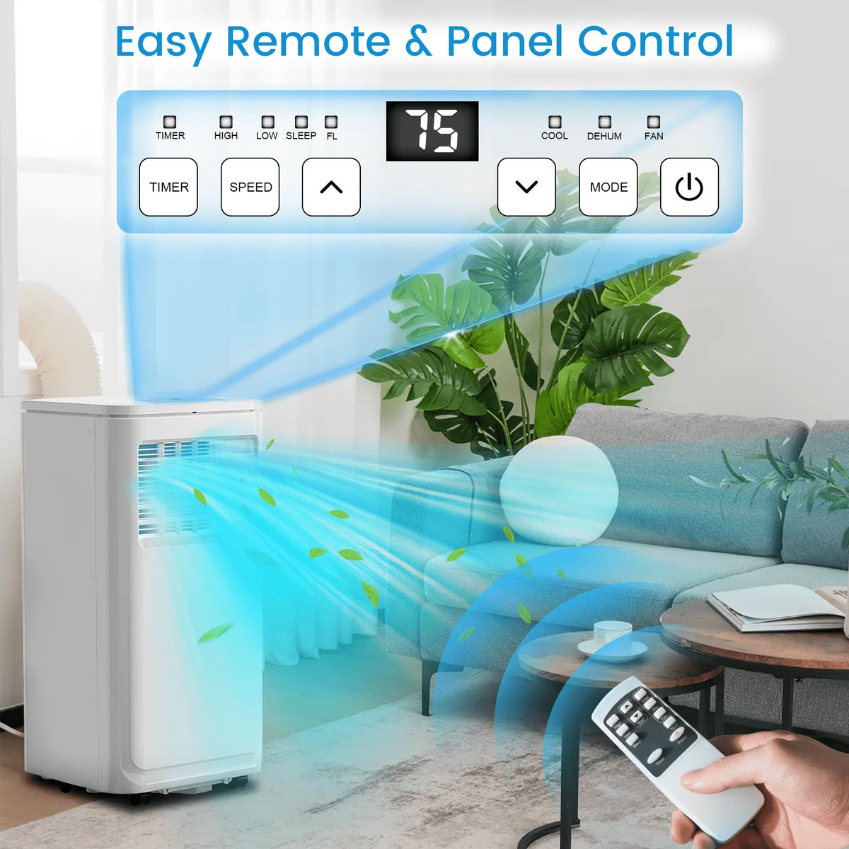 8000 BTU Portable Indoor Air Conditioner with Remote Control L565