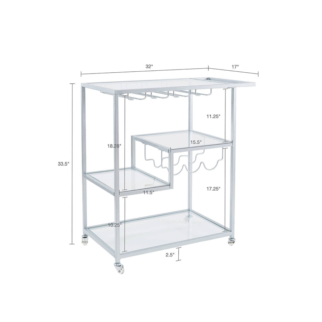 Silver Bar Cart S618