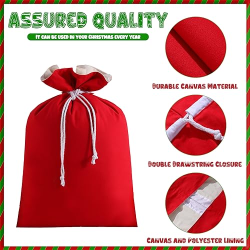 Large Canvas Christmas Gift Bag L3861