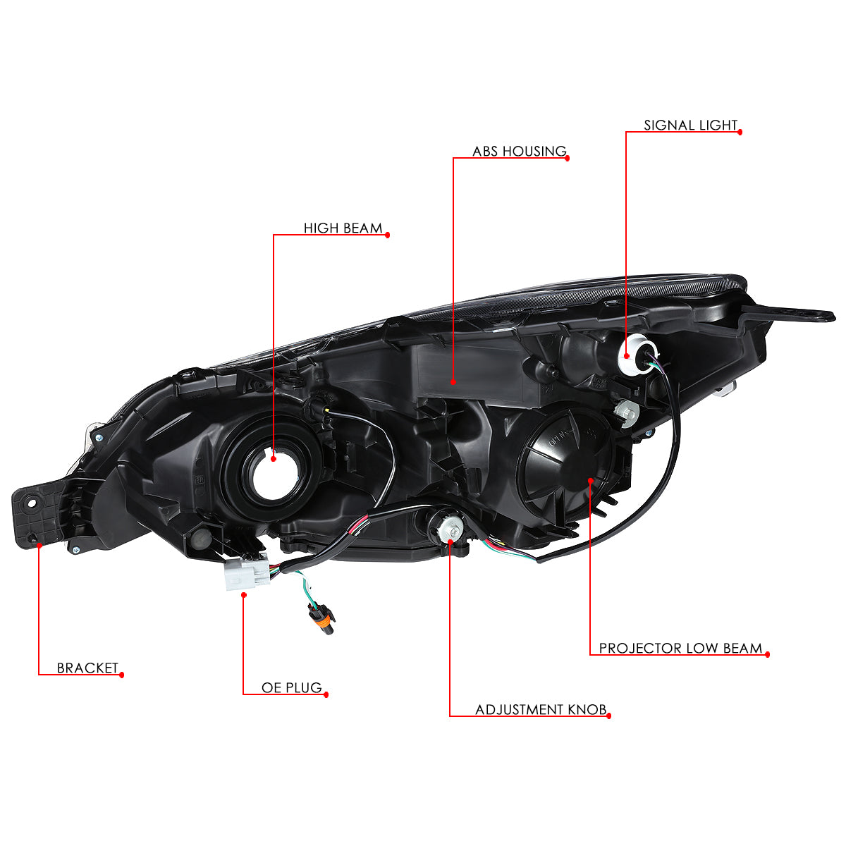Pair Projector Headlight Chrome Housing Clear Side Headlamps Left + Right G944841