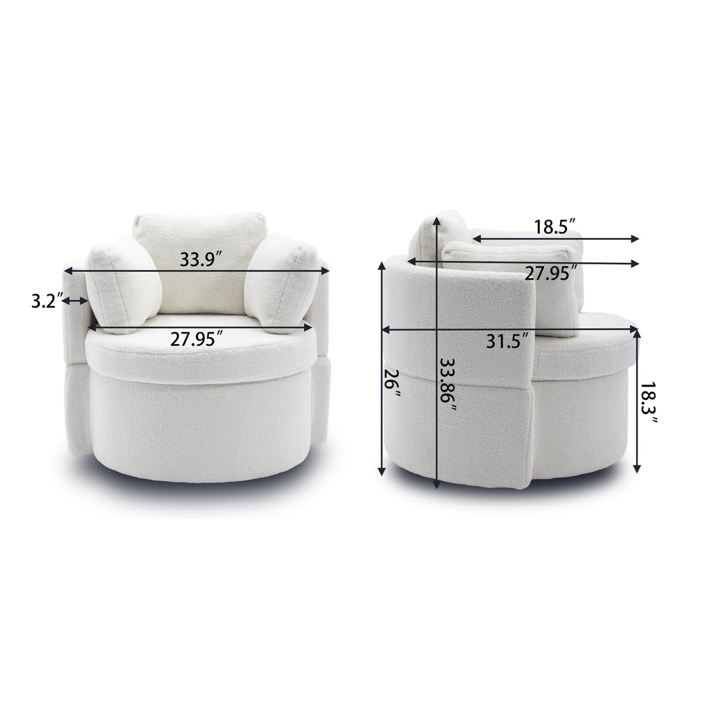 Brown Swivel Storage Chair L46712