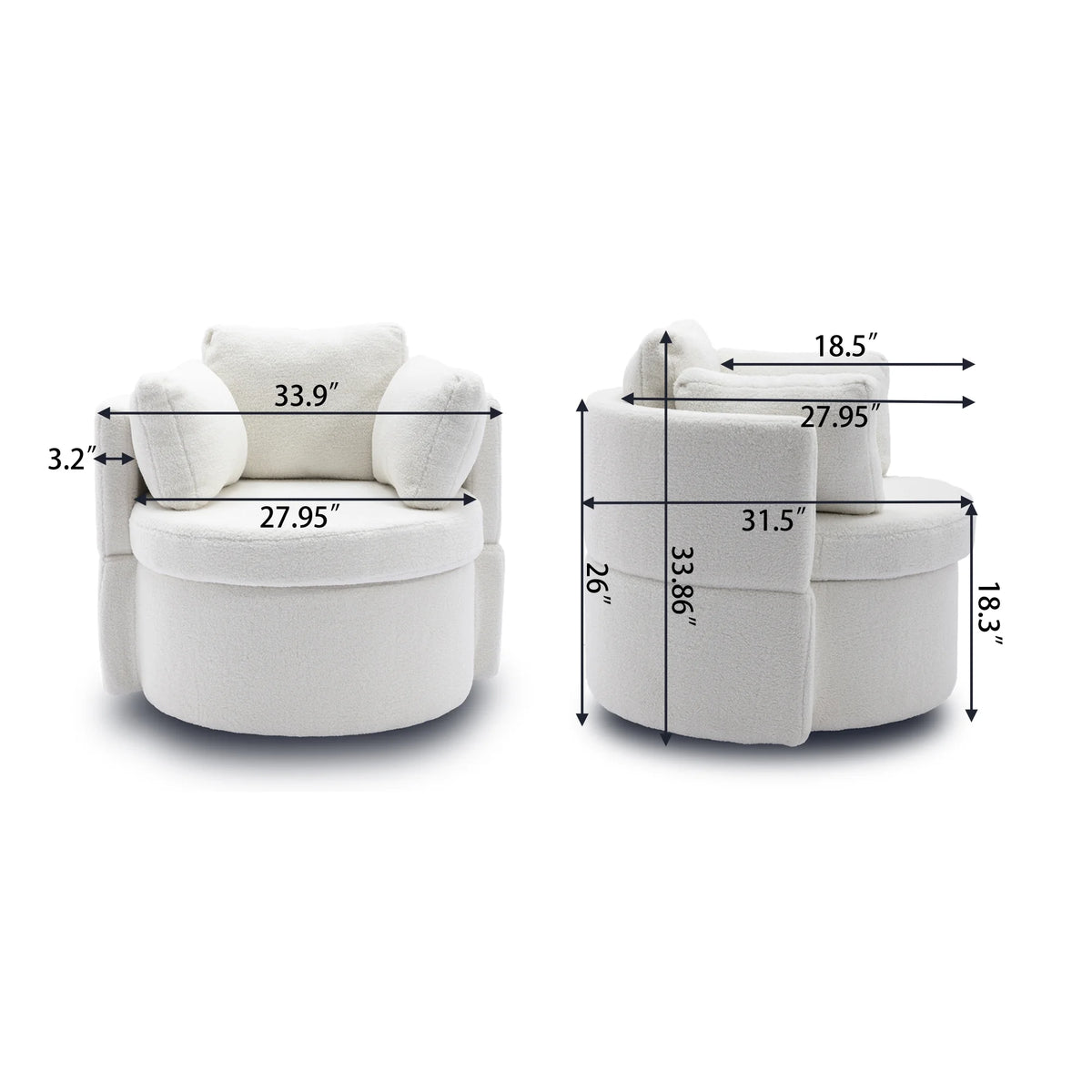 Brown Swivel Storage Chair L46712