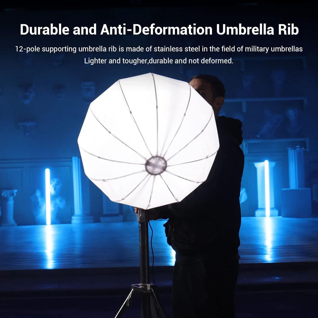 26in Lantern Softbox Light Modifier with Fabric Barn Doors O215