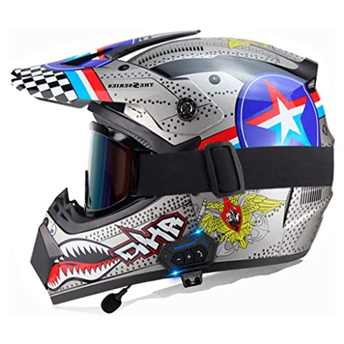 DOT Certified Full Face Motorcycle Helmet with Built-in Speaker L65108