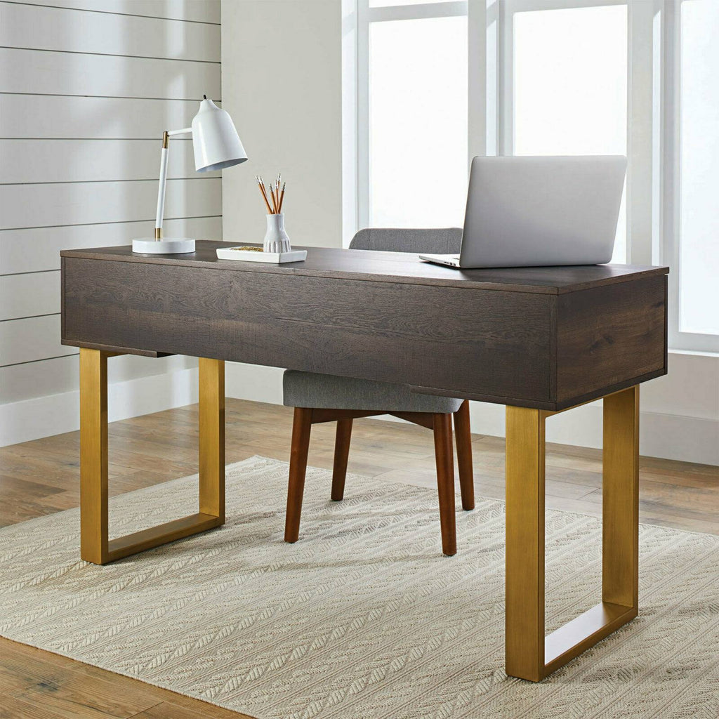 Toasted Brown Ash 3-Drawer Writing Desk B486701