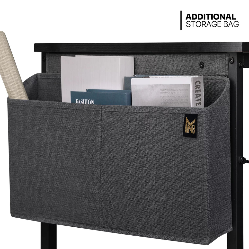 55" Black Computer Desk with Storage Bag M586980