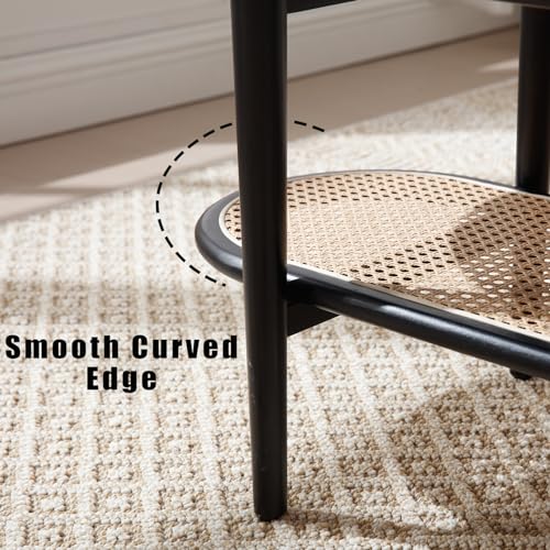 Walnut Oval Cane Coffee Table N495546
