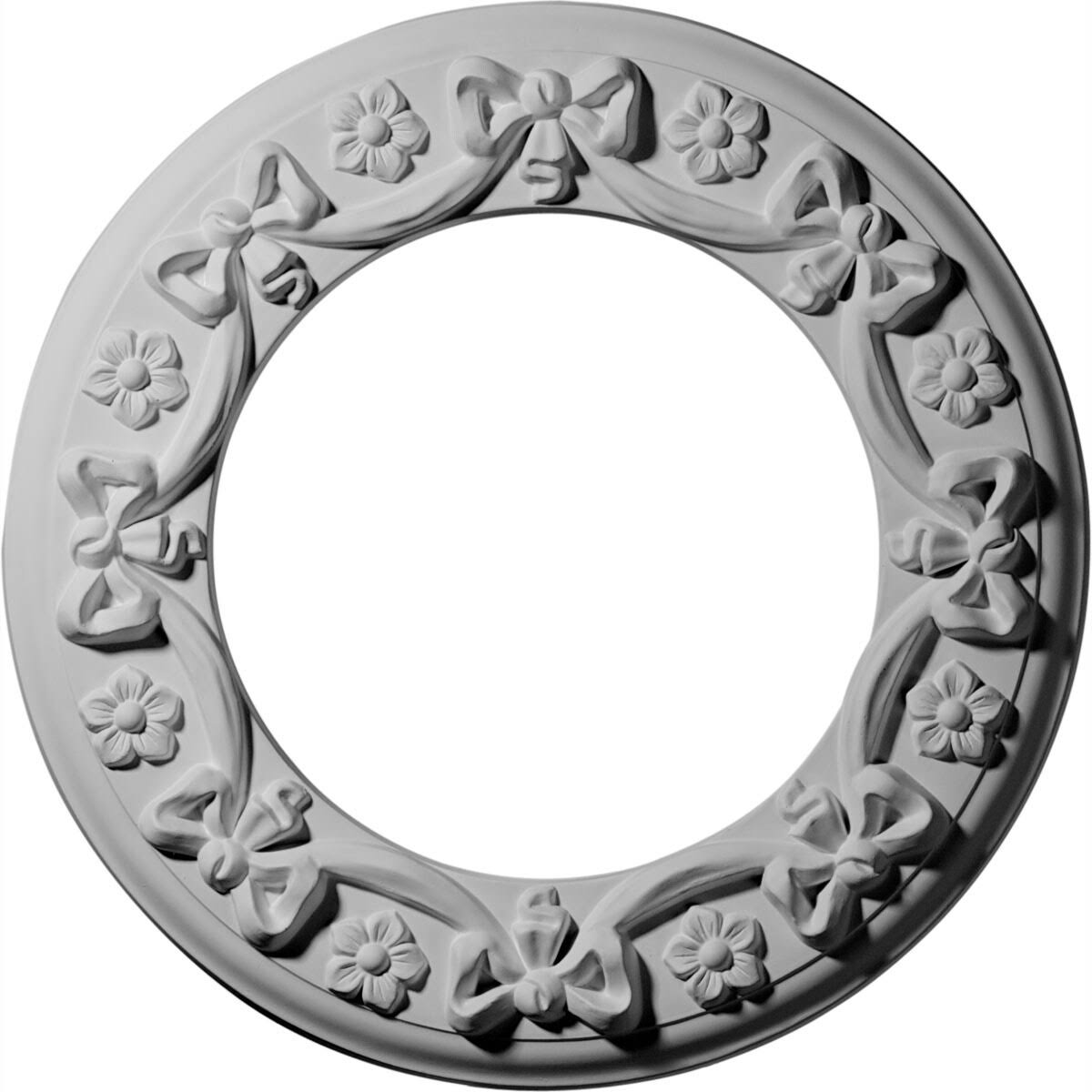 12 1/4x22OD x 7 1/2x22ID x 7/8x22P Ribbon with Bow Ceiling Medallion R2480