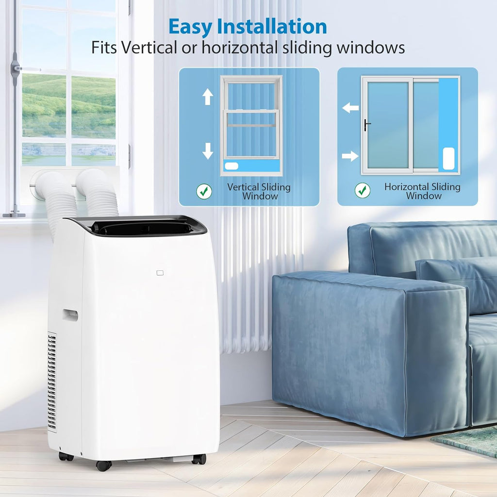 14,000BTU 4-in-1 Portable Inverter Air Conditioner with Remote Control N7850