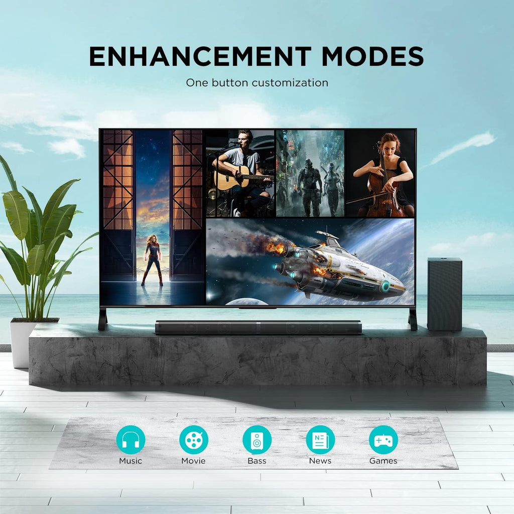 Black 2.1 Channel Sound Bar with Subwoofer L99390