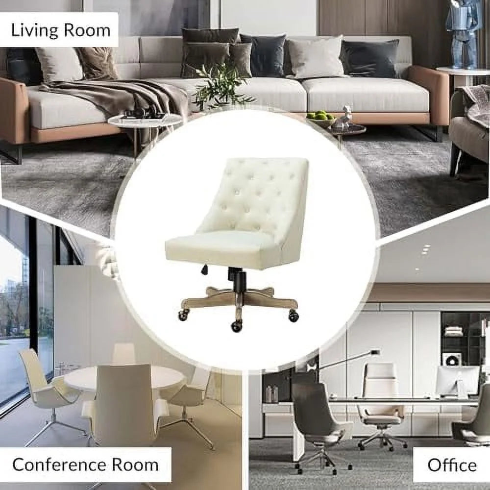 Teal Tufted Upholstered Office Chair A349