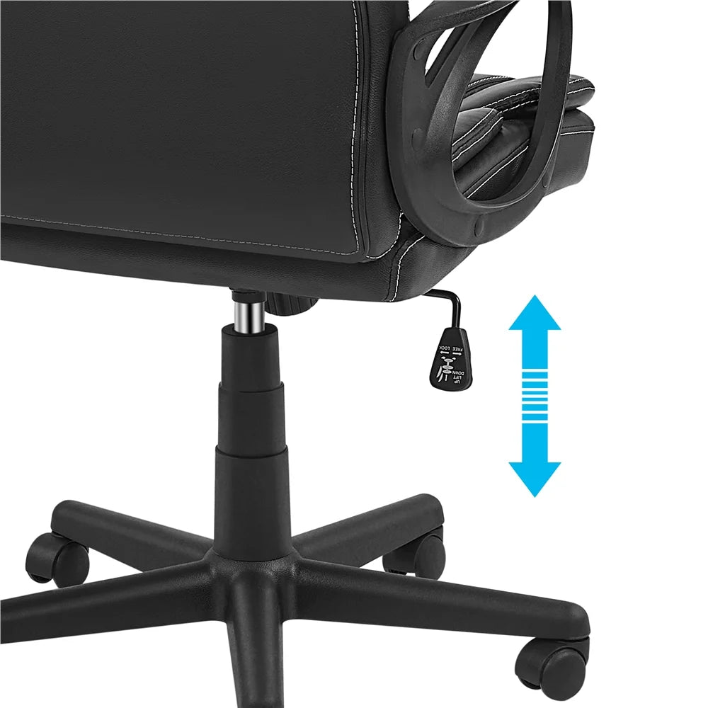 Black Adjustable High Back PU Leather Executive Chair D5142