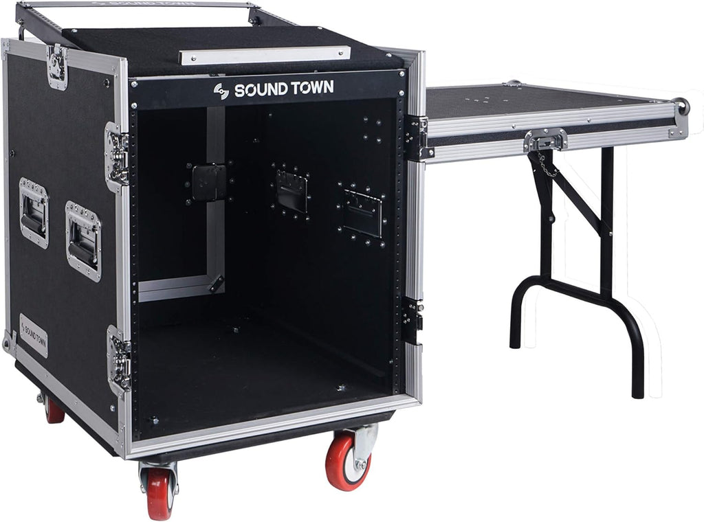 14U PA DJ Rack/Road ATA Case with 11U Slant Mixer Top J939