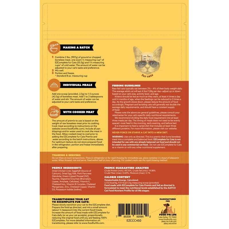 All Natural Homemade Cat Food Premix O4986