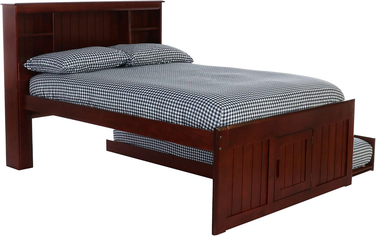Full Captain's Bed in Merlot M5265
