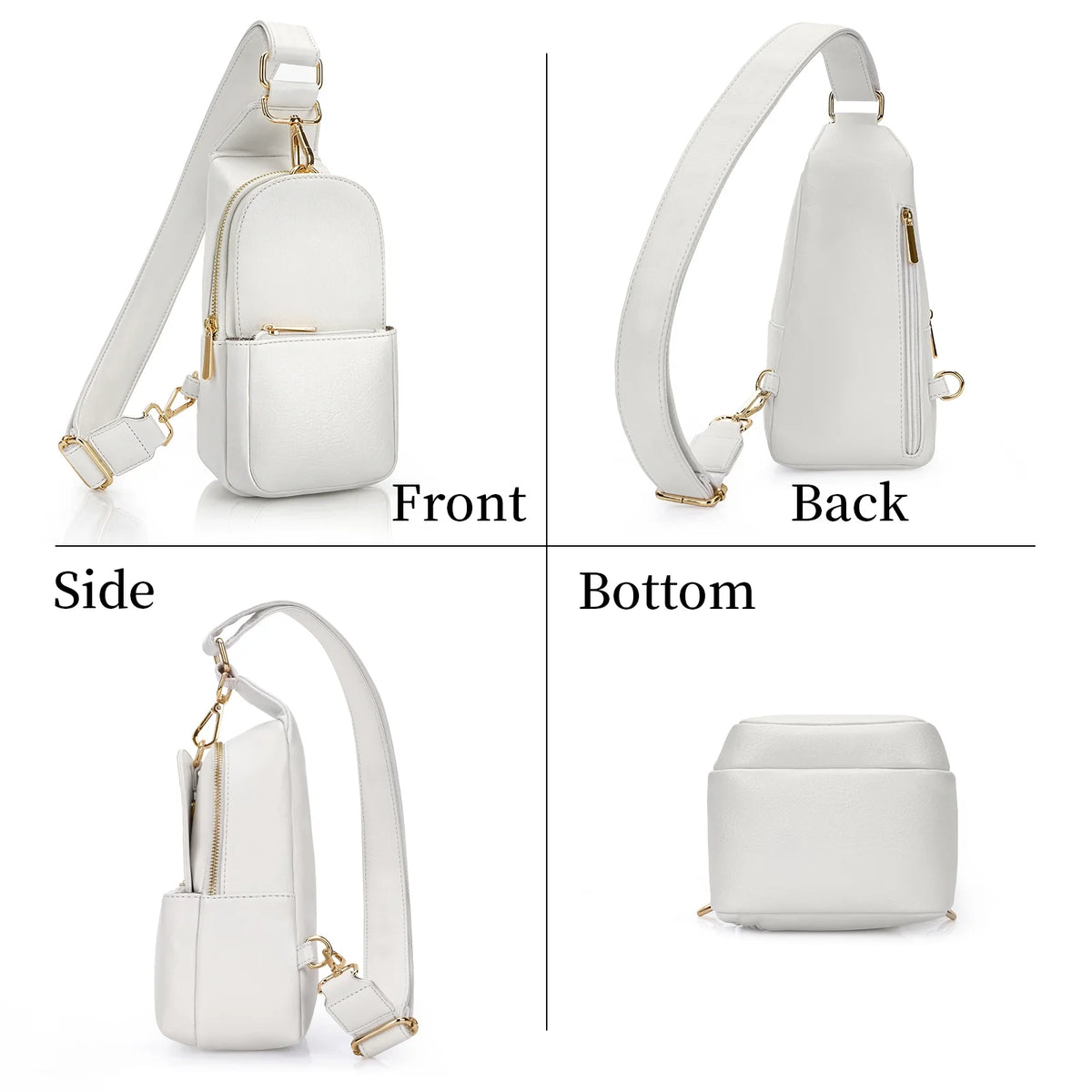 Women Chest Bag Sling Bag Small Crossbody PU Leather Shoulder Backpack X823082
