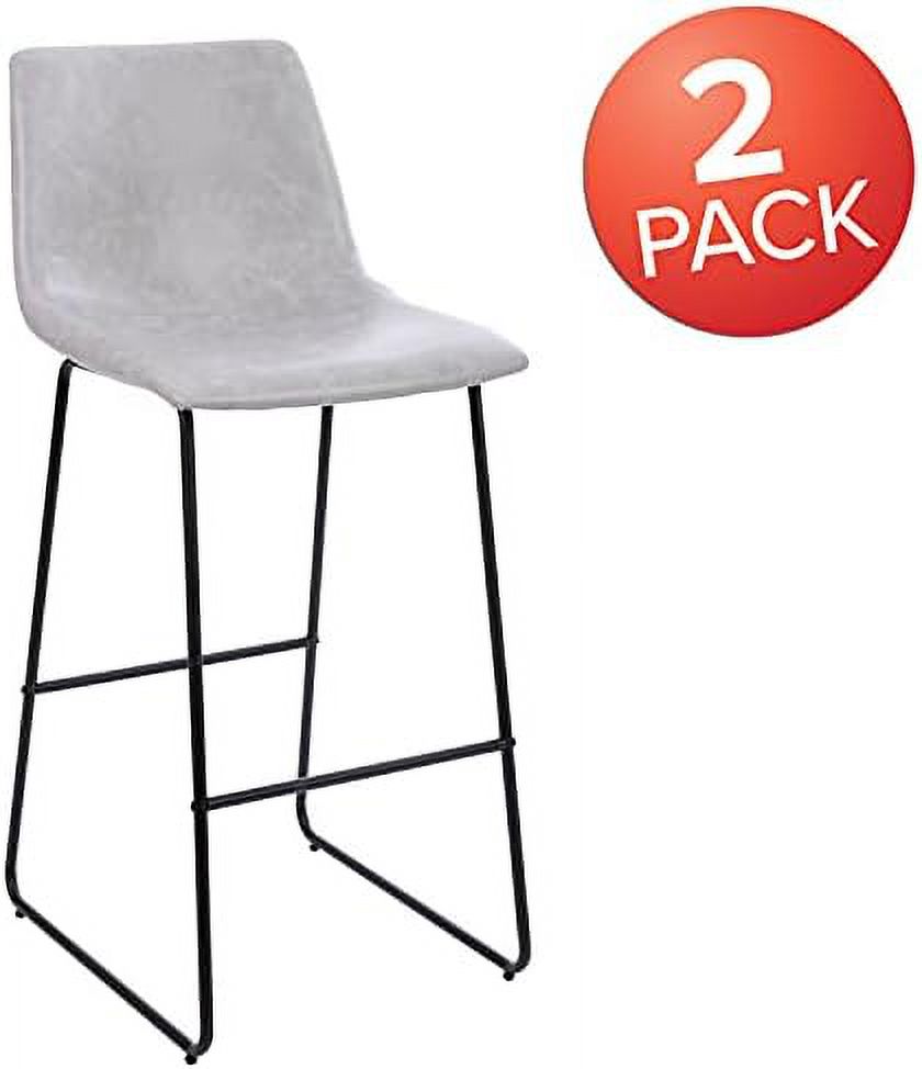 Faux Leather Bucket Seat Stools, Set of 2 A9980