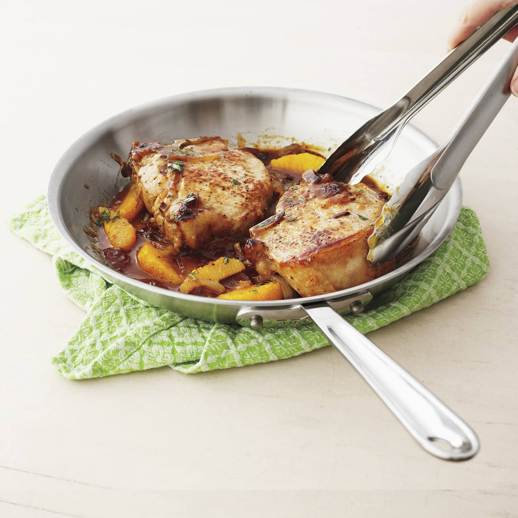 Brushed Stainless 10x22 Fry Pan V7043