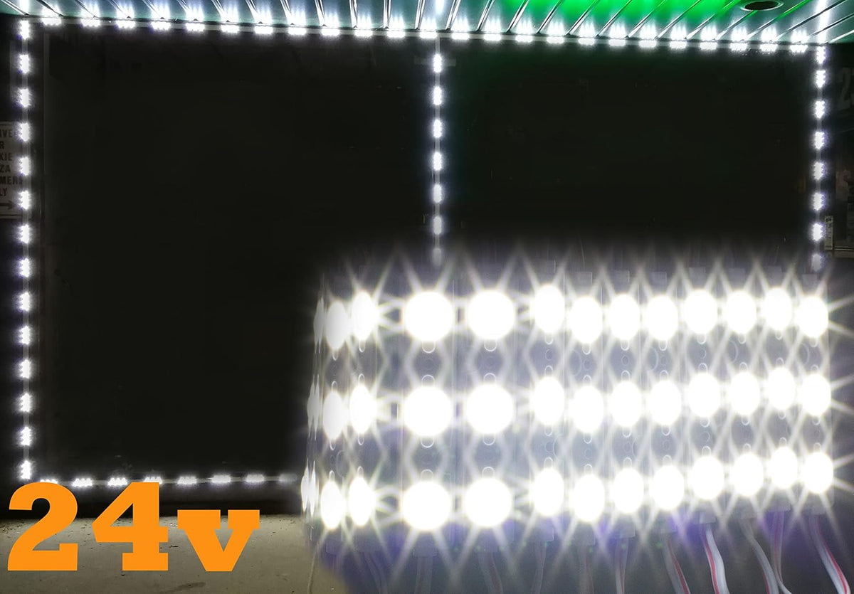 24v Pure White LED Light Module + UL 24v Power Supply Package (20FT) Pack of 2 A42916