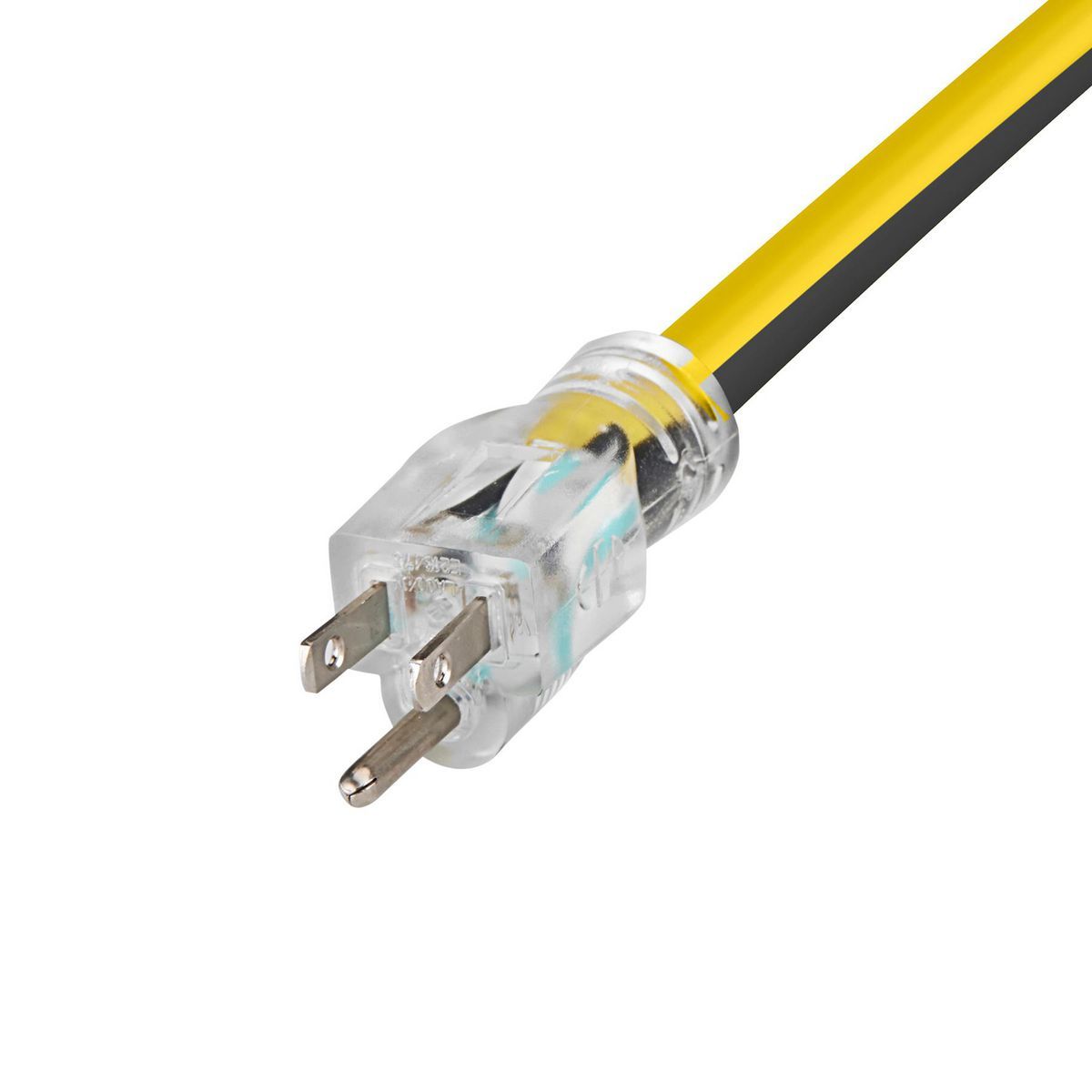 50 ft. 12/3 Gauge Multiple Outlet Extension Cord with Indicator Light, Yellow, Black Q4185