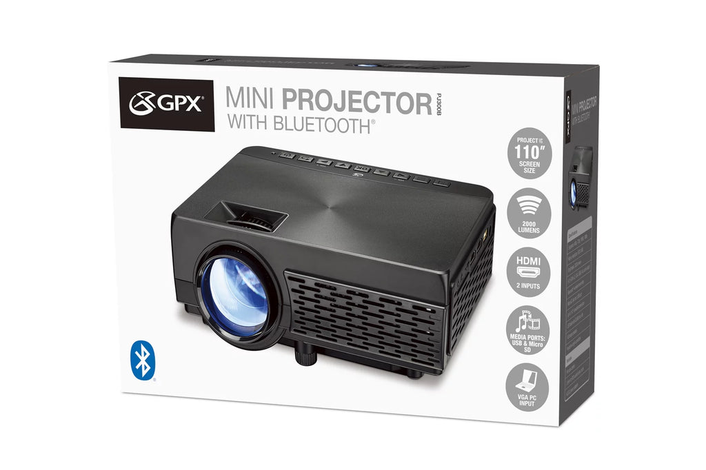 Video Projector with Screen and Bluetooth Speaker W49606