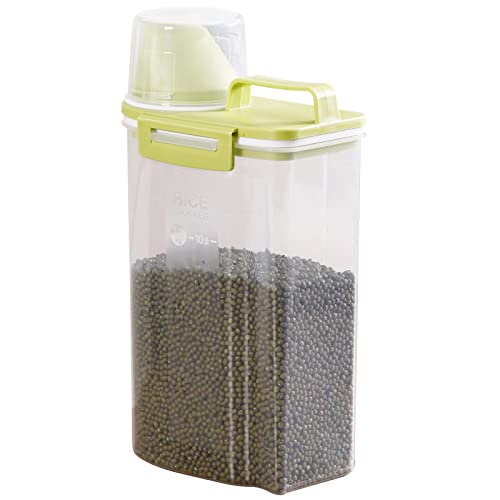 2Pack BPA Free Plastic Airtight Rice Storage Bin Cereal Containers Dispenser G9363