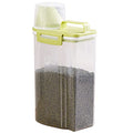 2Pack BPA Free Plastic Airtight Rice Storage Bin Cereal Containers Dispenser G9363