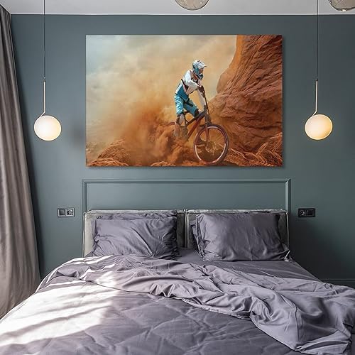 Bike Canvas Wall Art Cyclocross Posters Extreme Sport Canvas Painting D468312