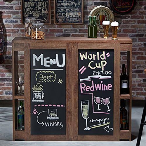 Contemporary Wood Bar Cabinet in Distressed Walnut P7964