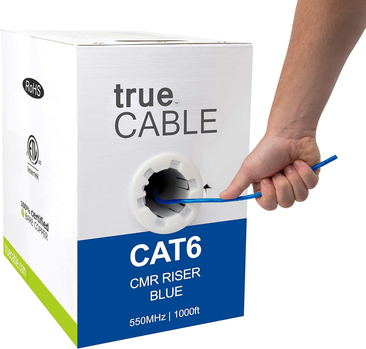 Blue 1000ft Cat6 Riser Bulk Ethernet Cable M295813