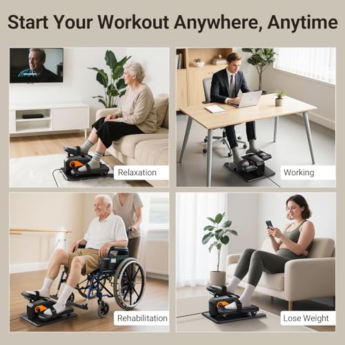 Under Desk Electric Elliptical with 12 Adjustable Speeds T80325