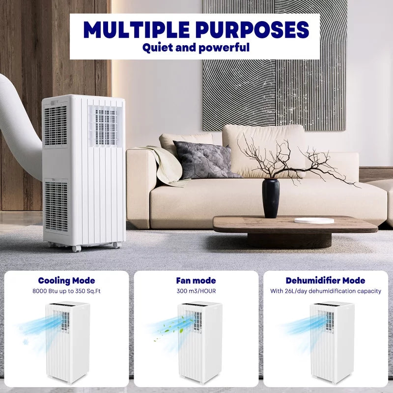 3-In-1 Portable Air Conditioner 5,000 BTU with Remote K353998